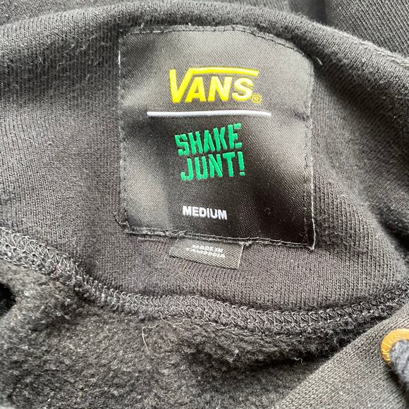 Vans Shake Junt Black M Pullover Hoodie Chicken and Waffles Streetwear Skater - Picture 3 of 8